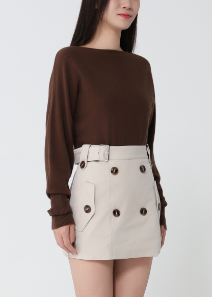 Boat Neckline Knitted Top 52533