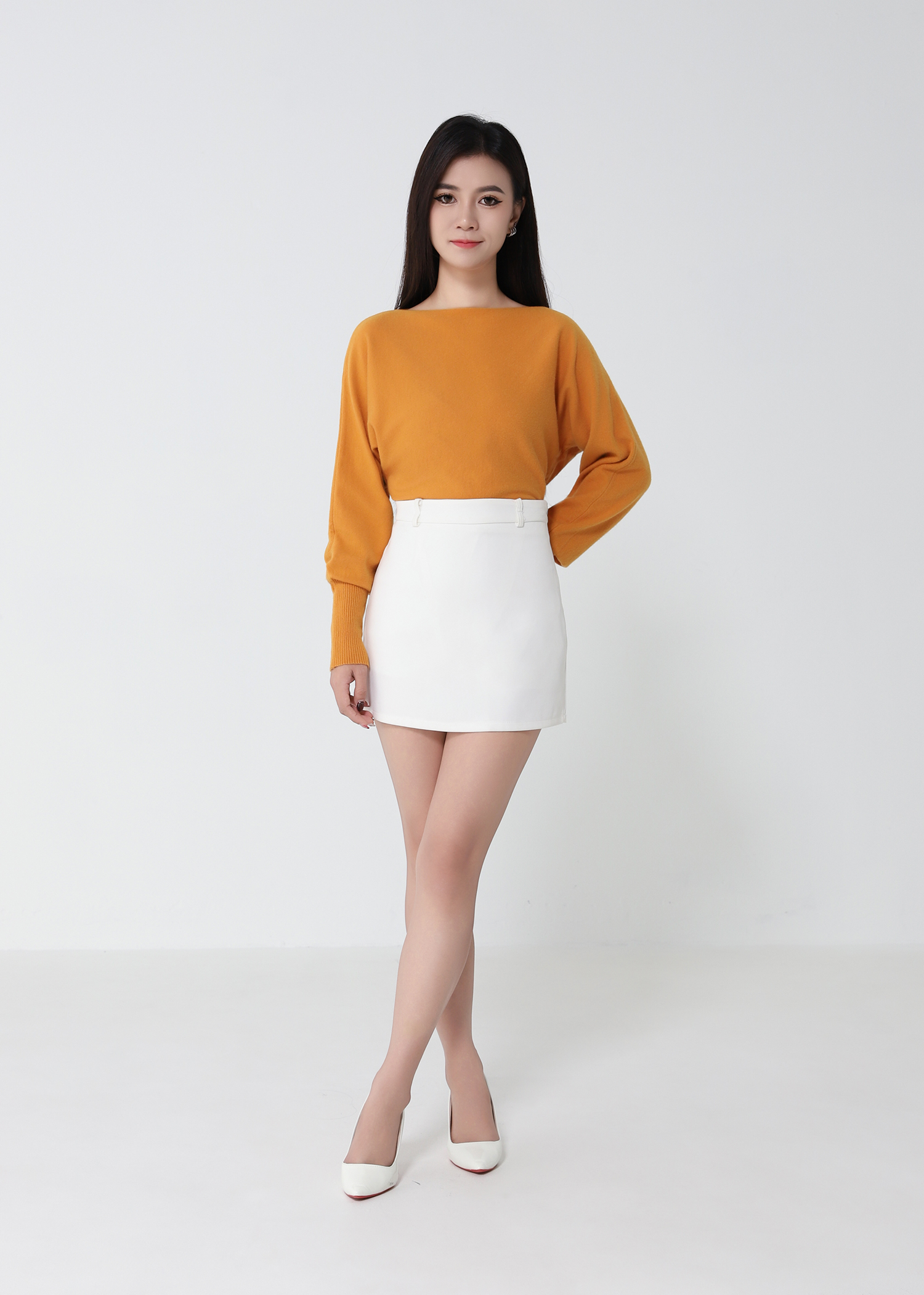 Boat Neckline Knitted Top 52533