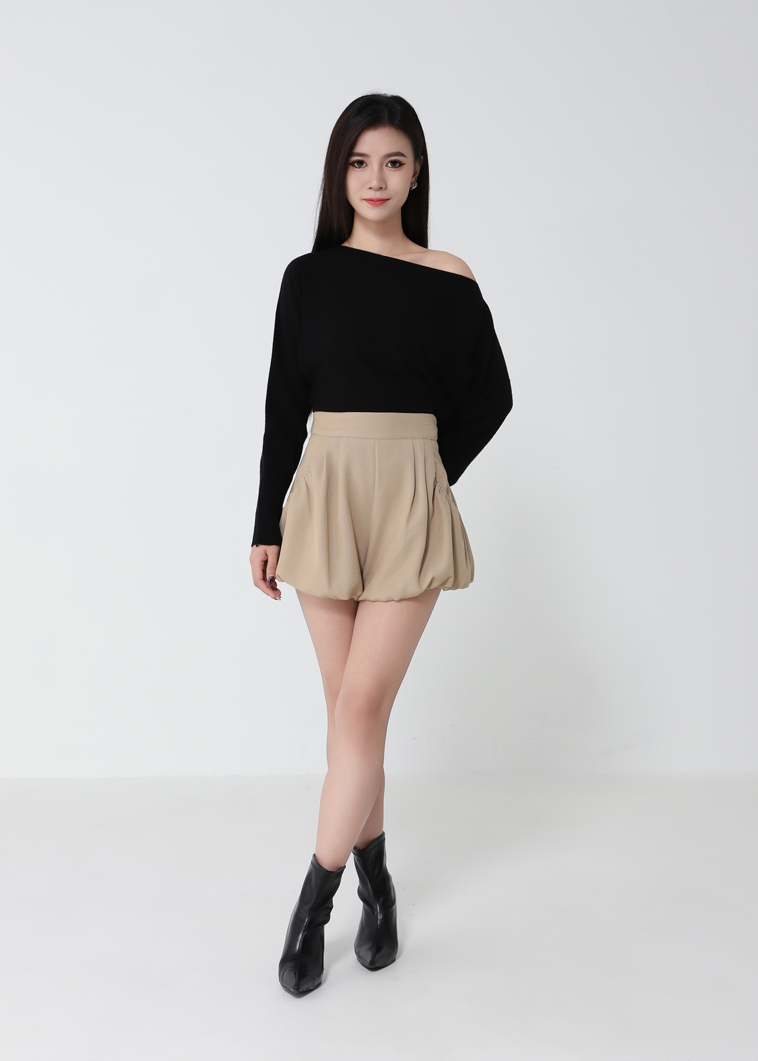 Boat Neckline Knitted Top 52533