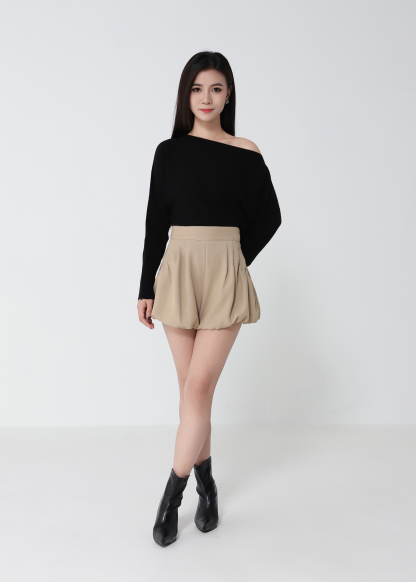 Boat Neckline Knitted Top 52533
