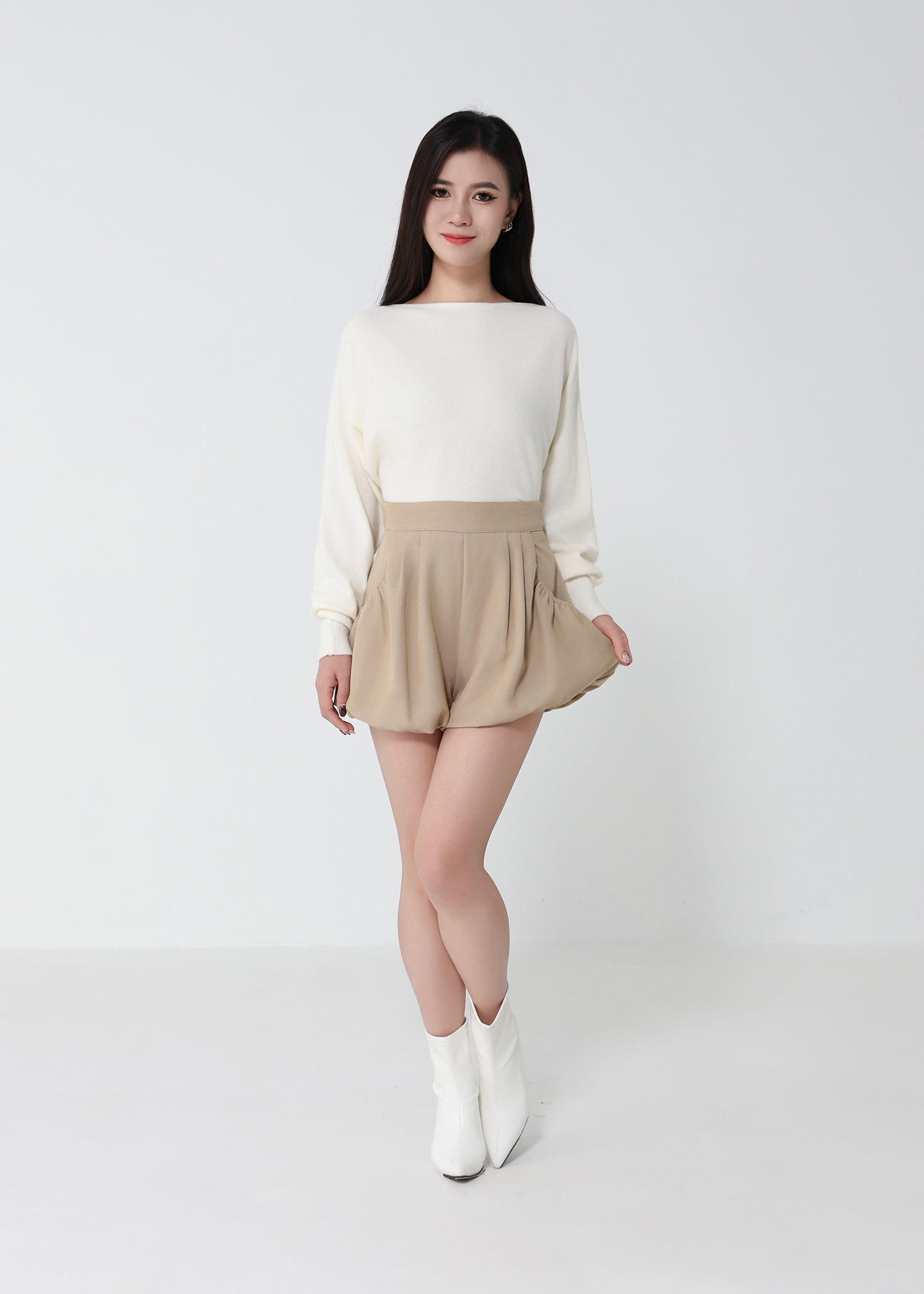 Boat Neckline Knitted Top 52533