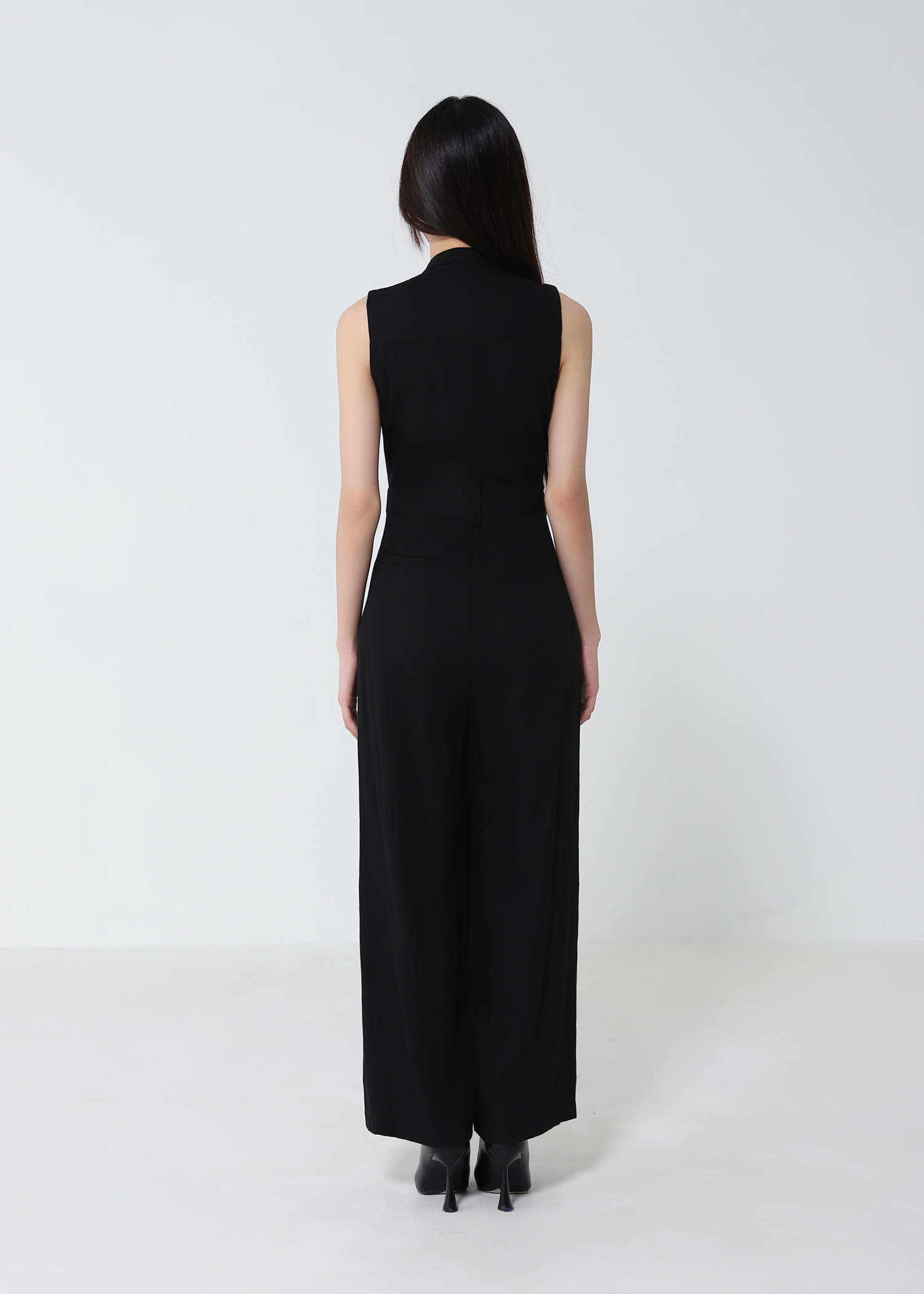Sleeveless Front Button Jumpsuit 52579