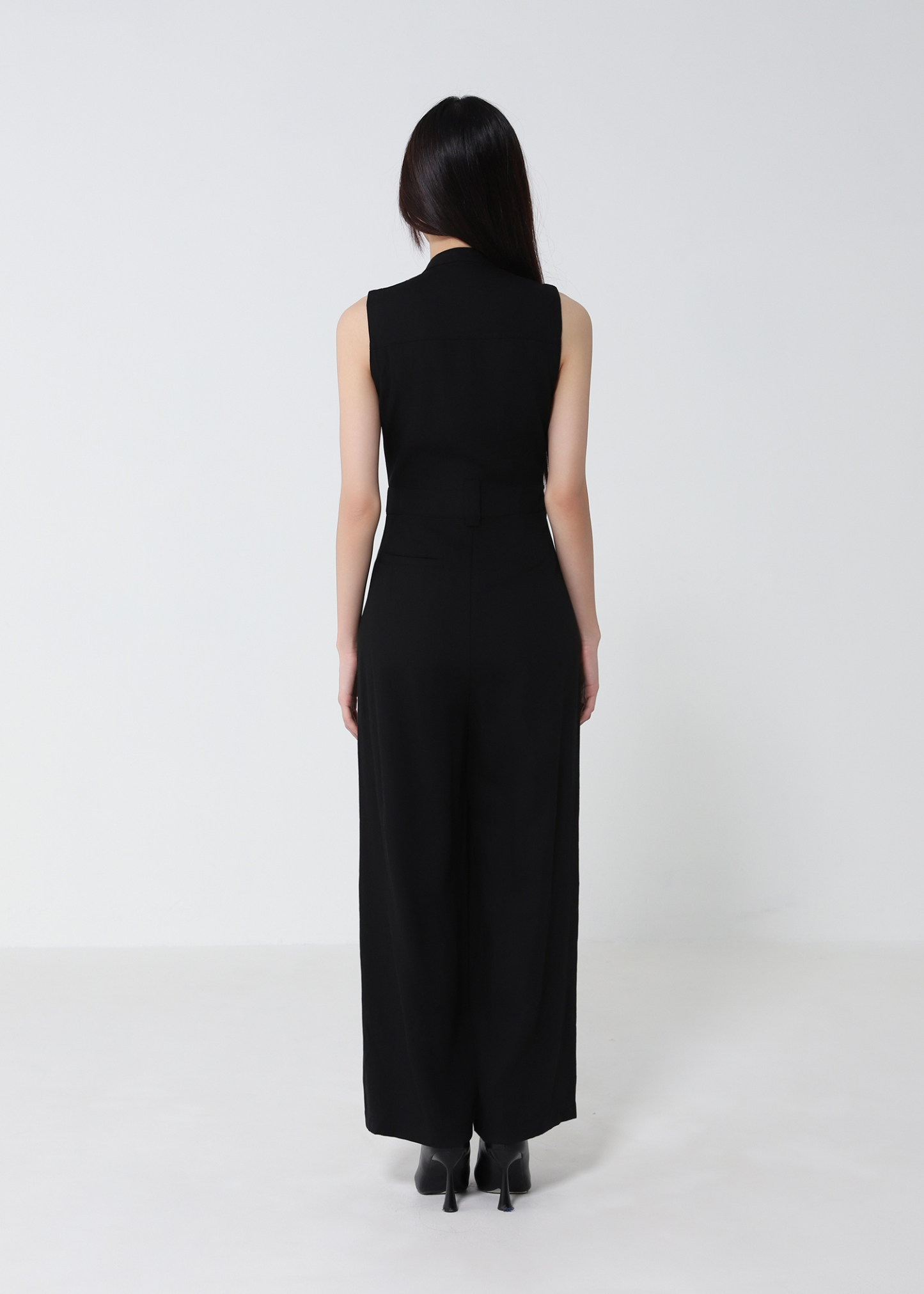 Sleeveless Front Button Jumpsuit 52579