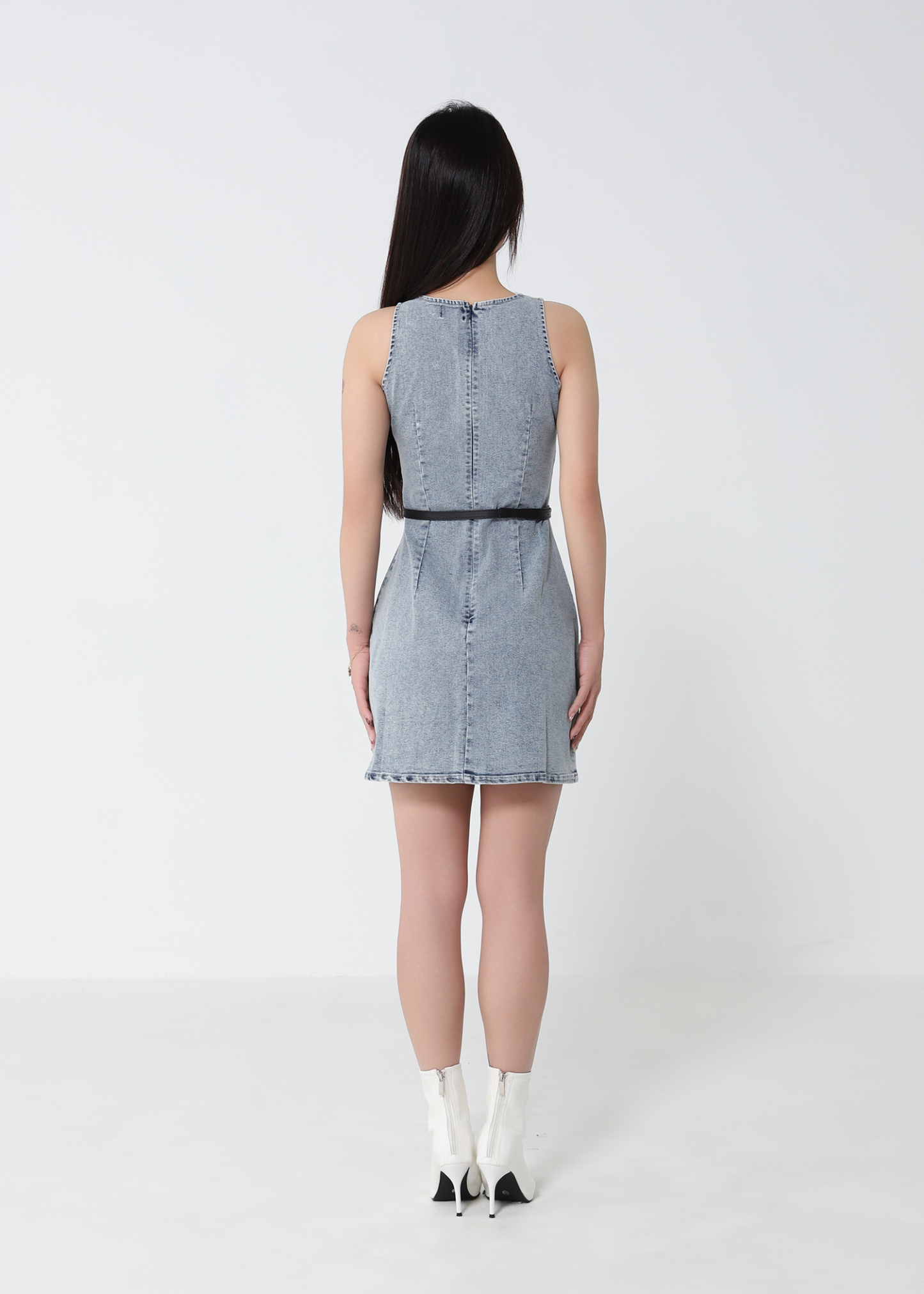 Sleeveless Denim Dress 52714