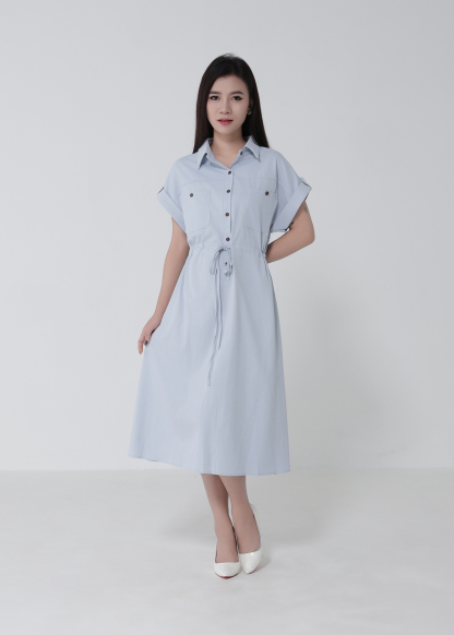 Waist Drawstring Dress 52738
