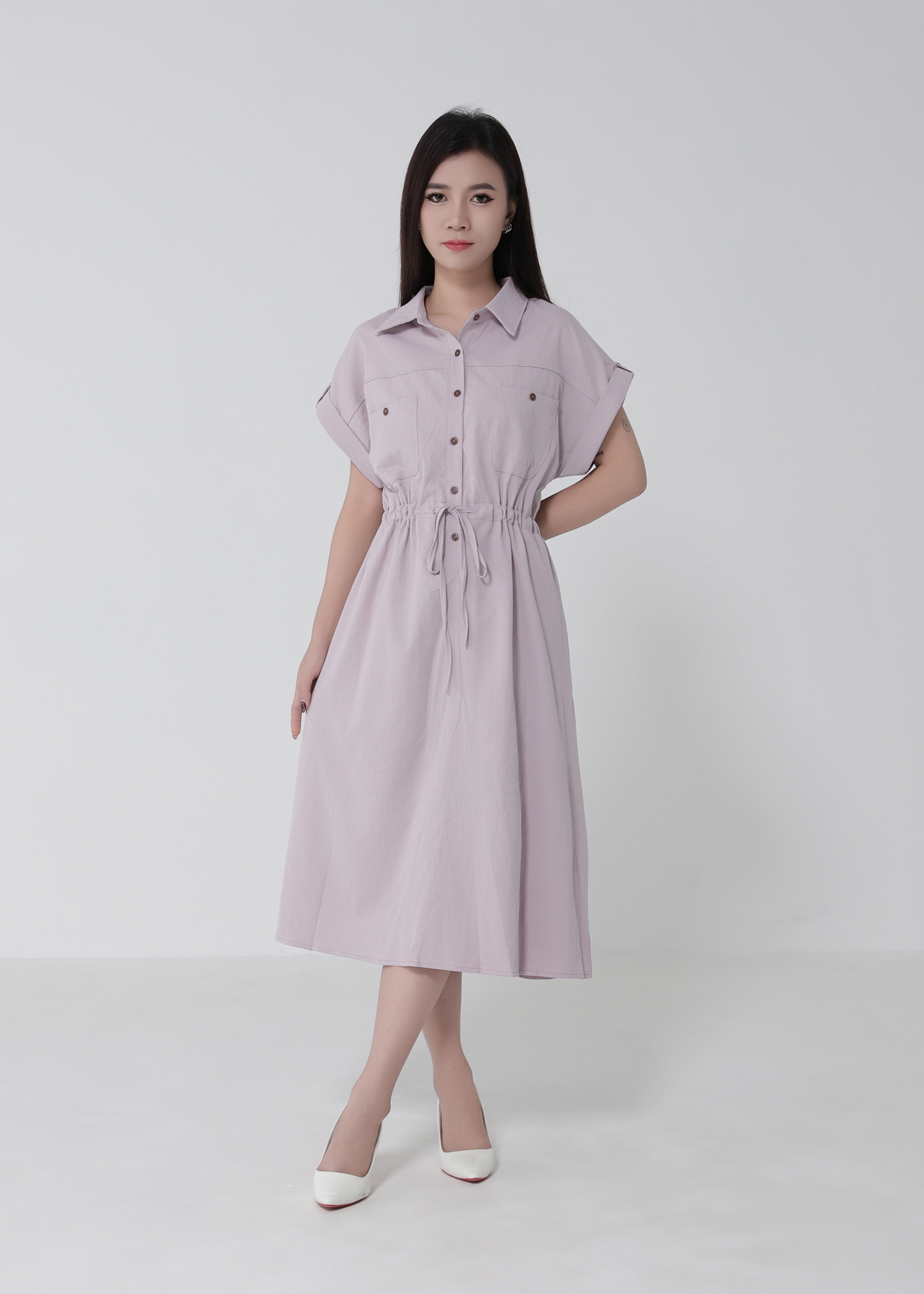 Waist Drawstring Dress 52738