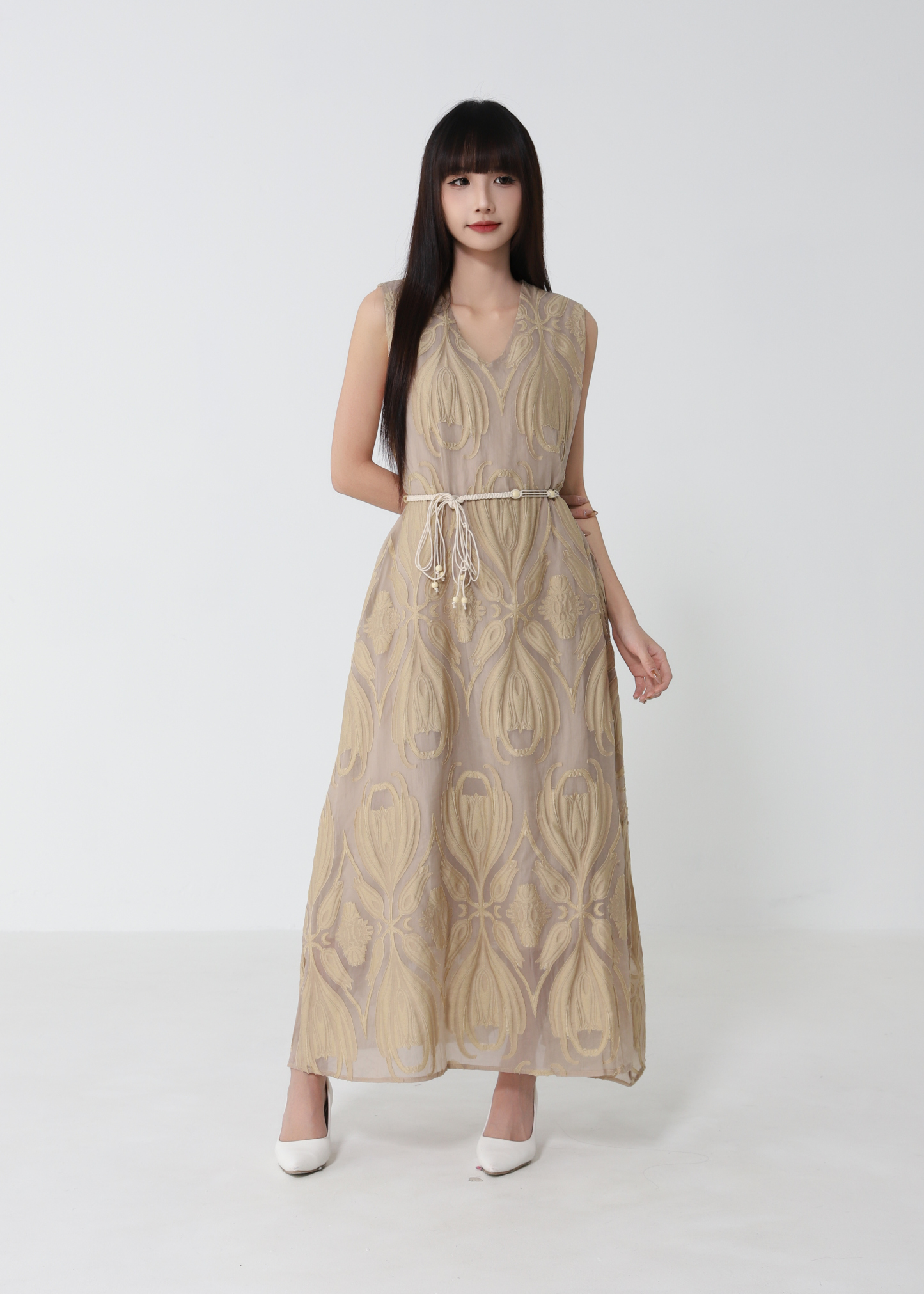Elegant Wear Sleeveless Dress 52807