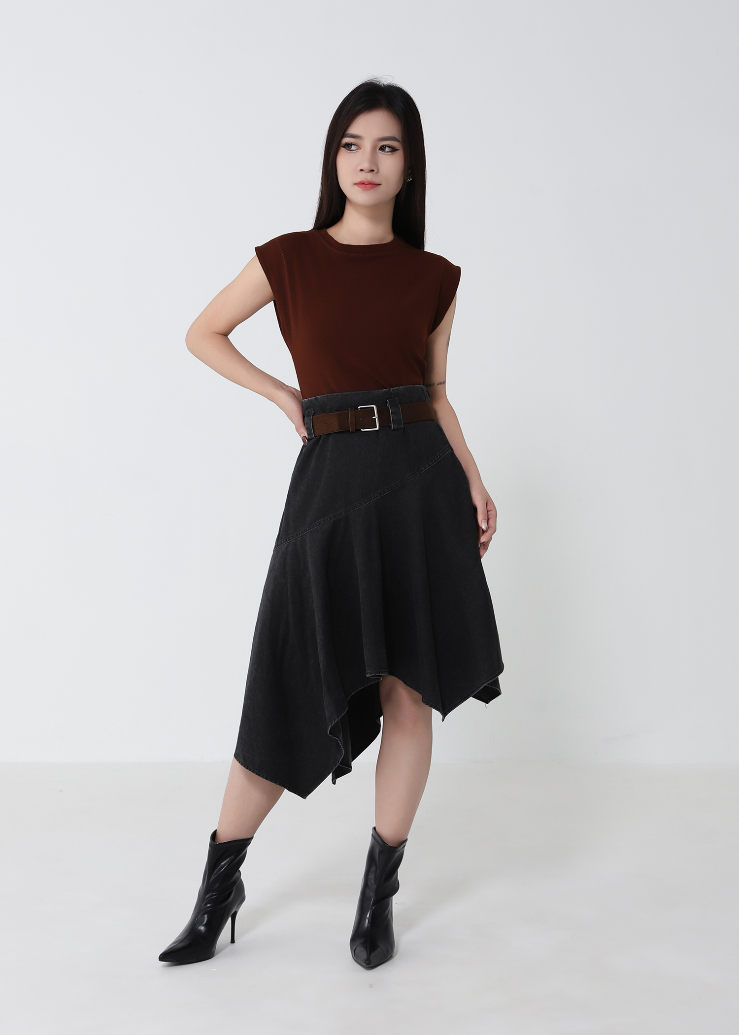 Irregular With Belt Skirt 52927