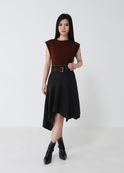 Irregular With Belt Skirt 52927