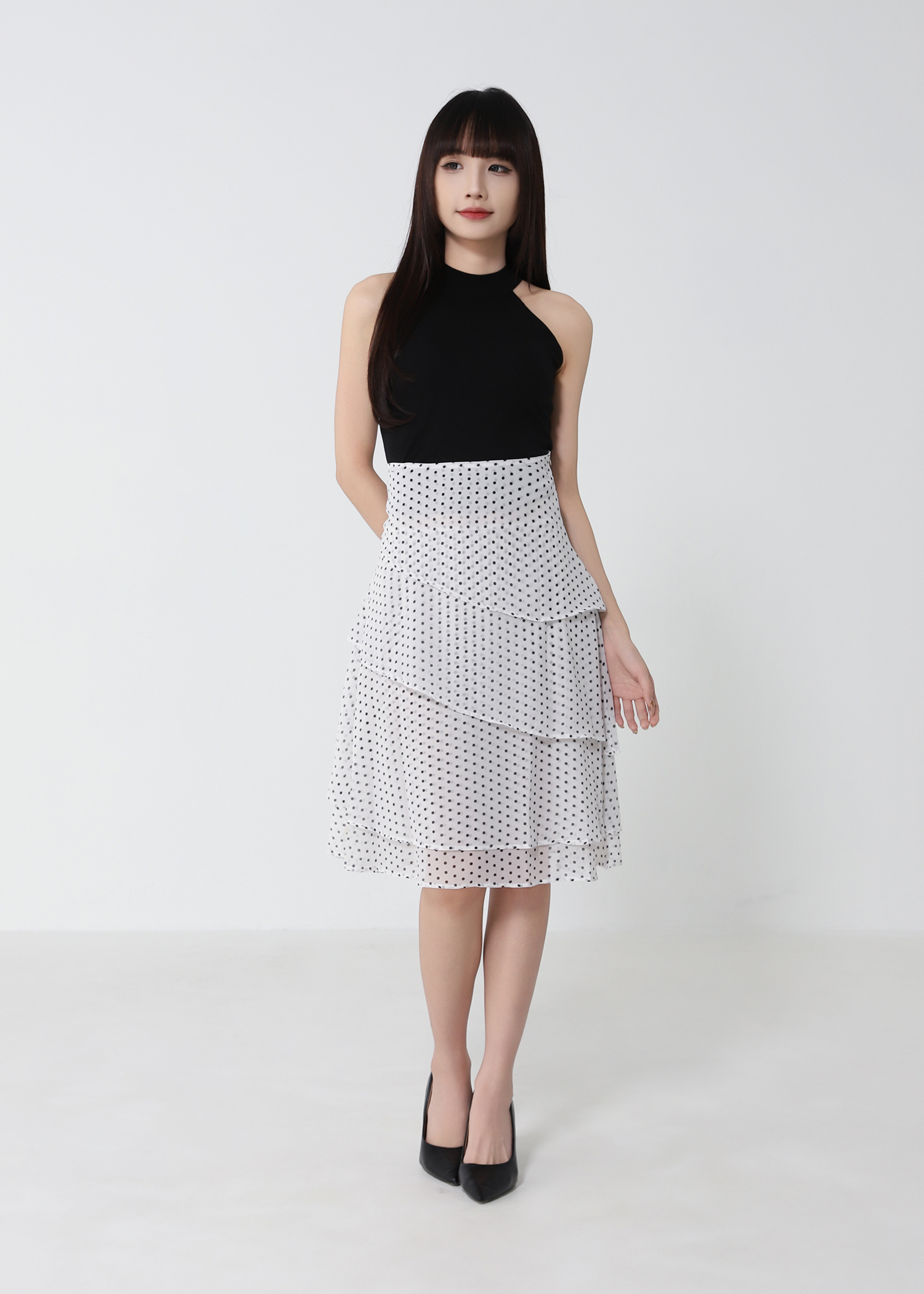 High Waist Dot Skirt 52929