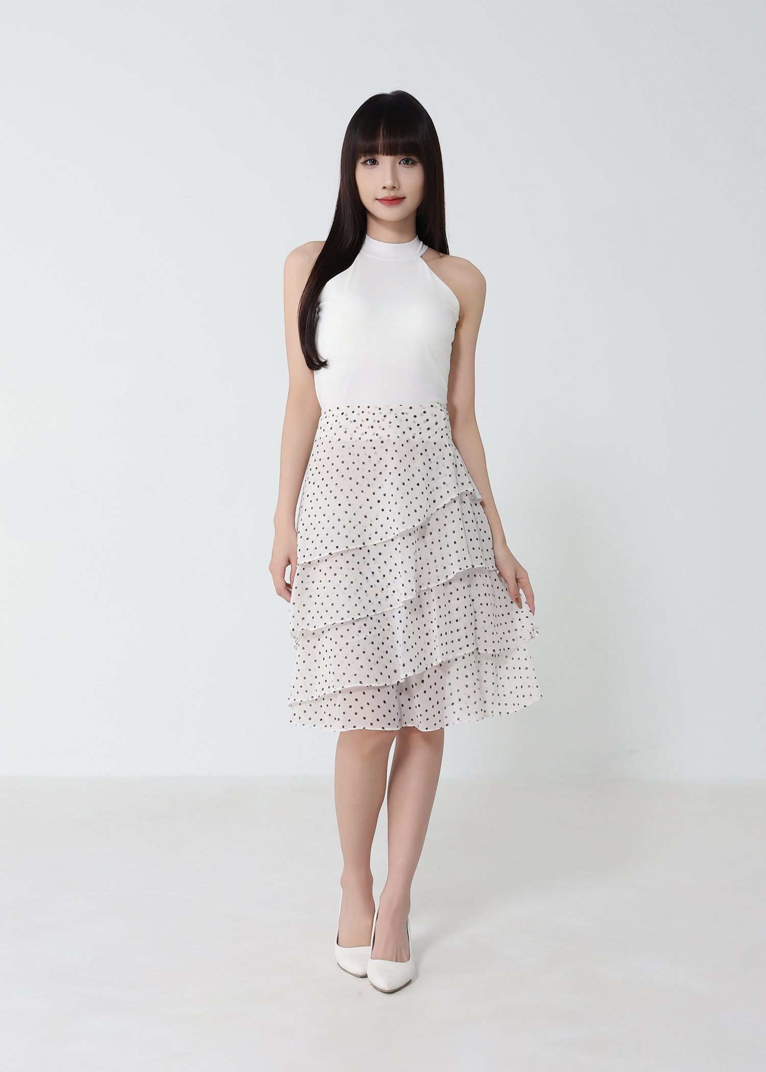 High Waist Dot Skirt 52929