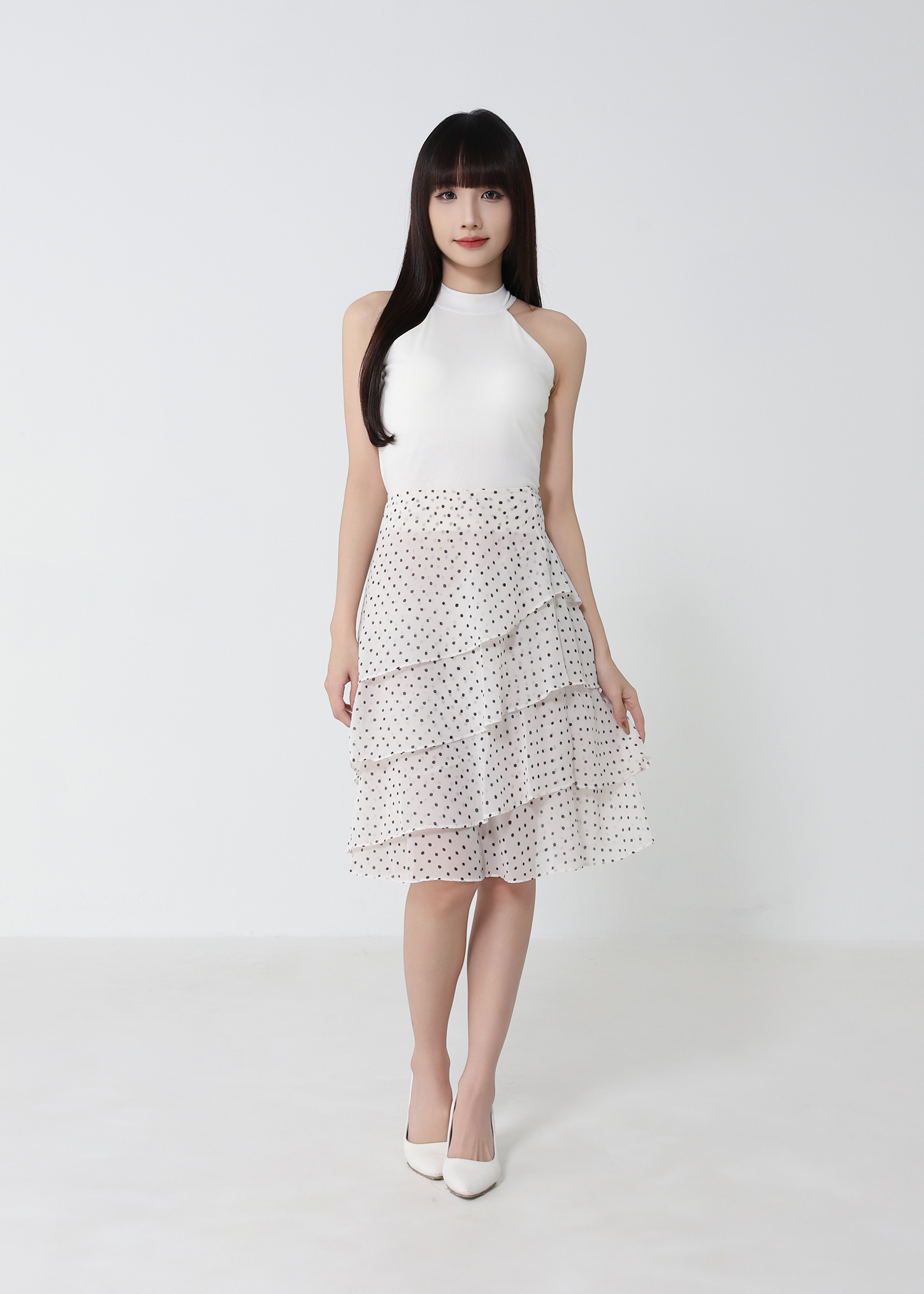 High Waist Dot Skirt 52929