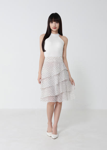 High Waist Dot Skirt 52929
