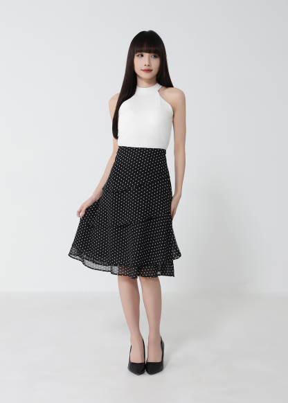 High Waist Dot Skirt 52929
