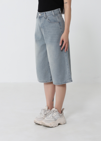 Denim High Waist Midi Pant 52930
