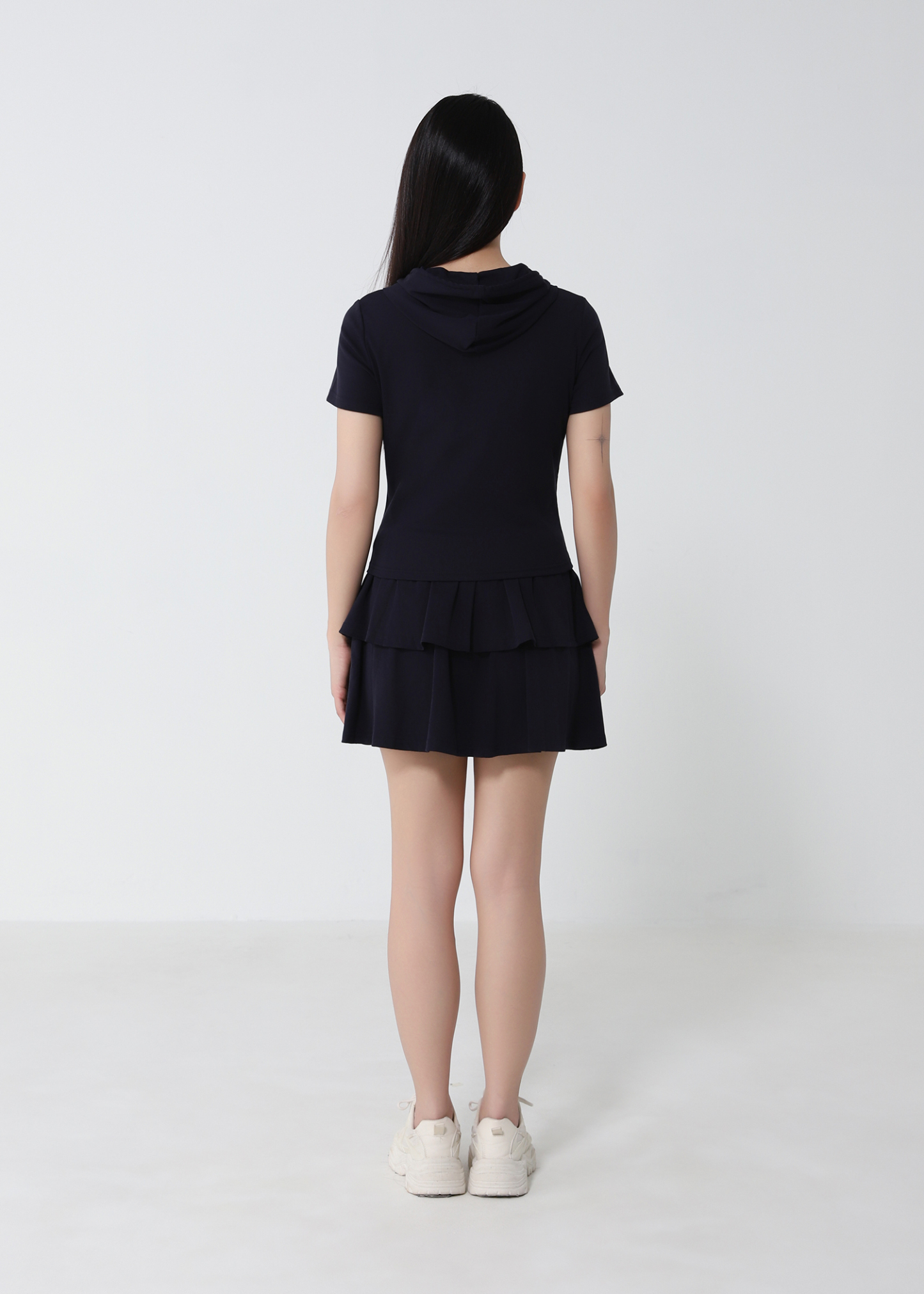 Short Sleeve Top With A Line Skirt Set 53093