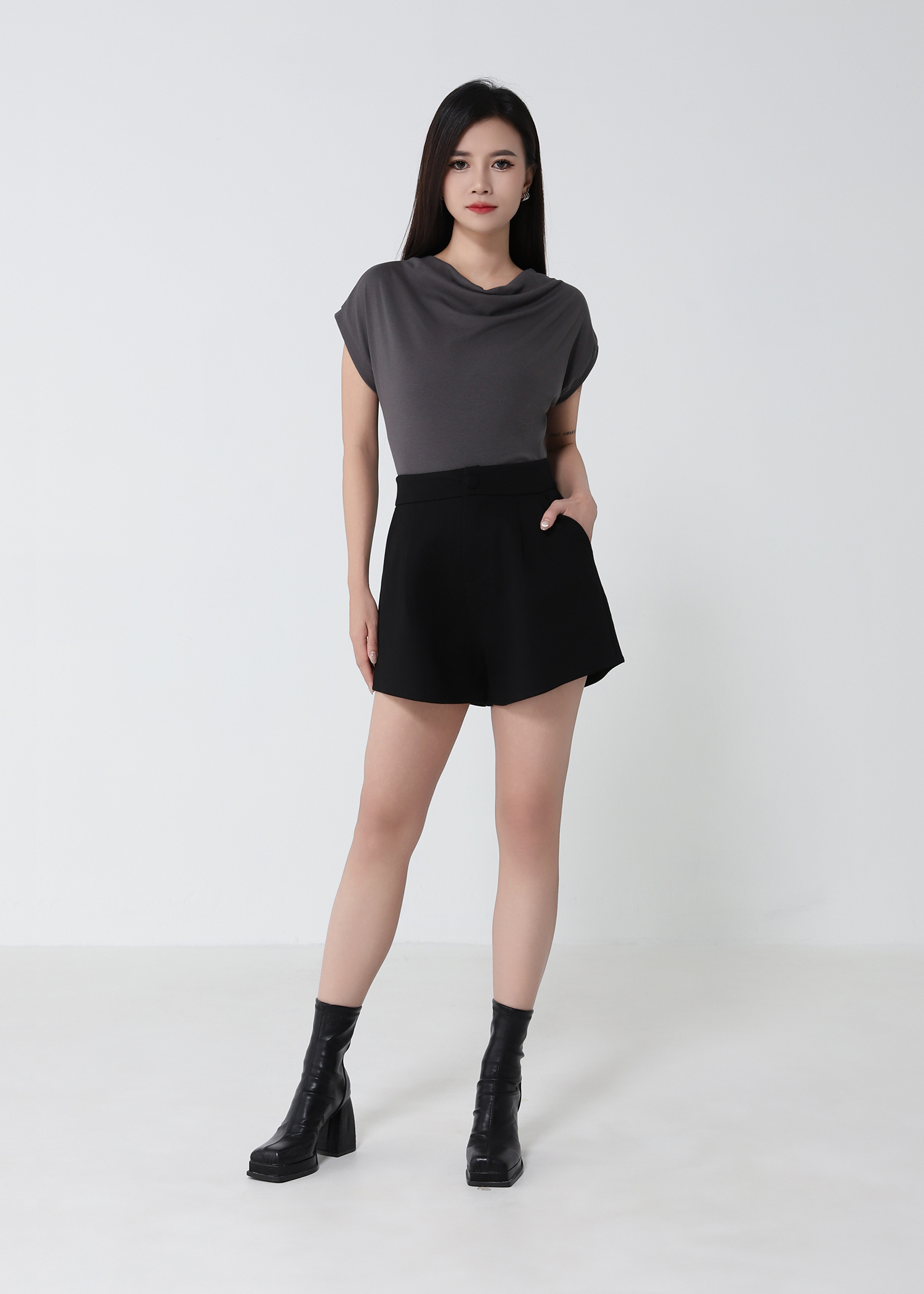 High Waist Short Pants 53278