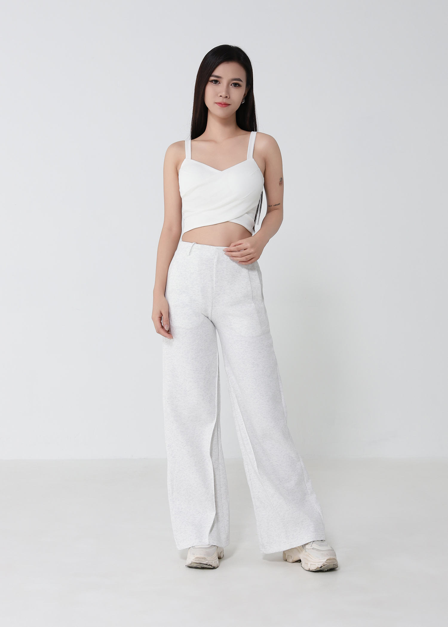 High-Waist Wide Leg Long Pants 53477