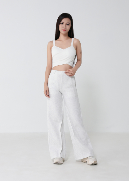 High-Waist Wide Leg Long Pants 53477