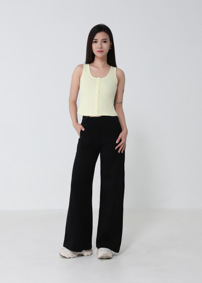 High-Waist Wide Leg Long Pants 53477