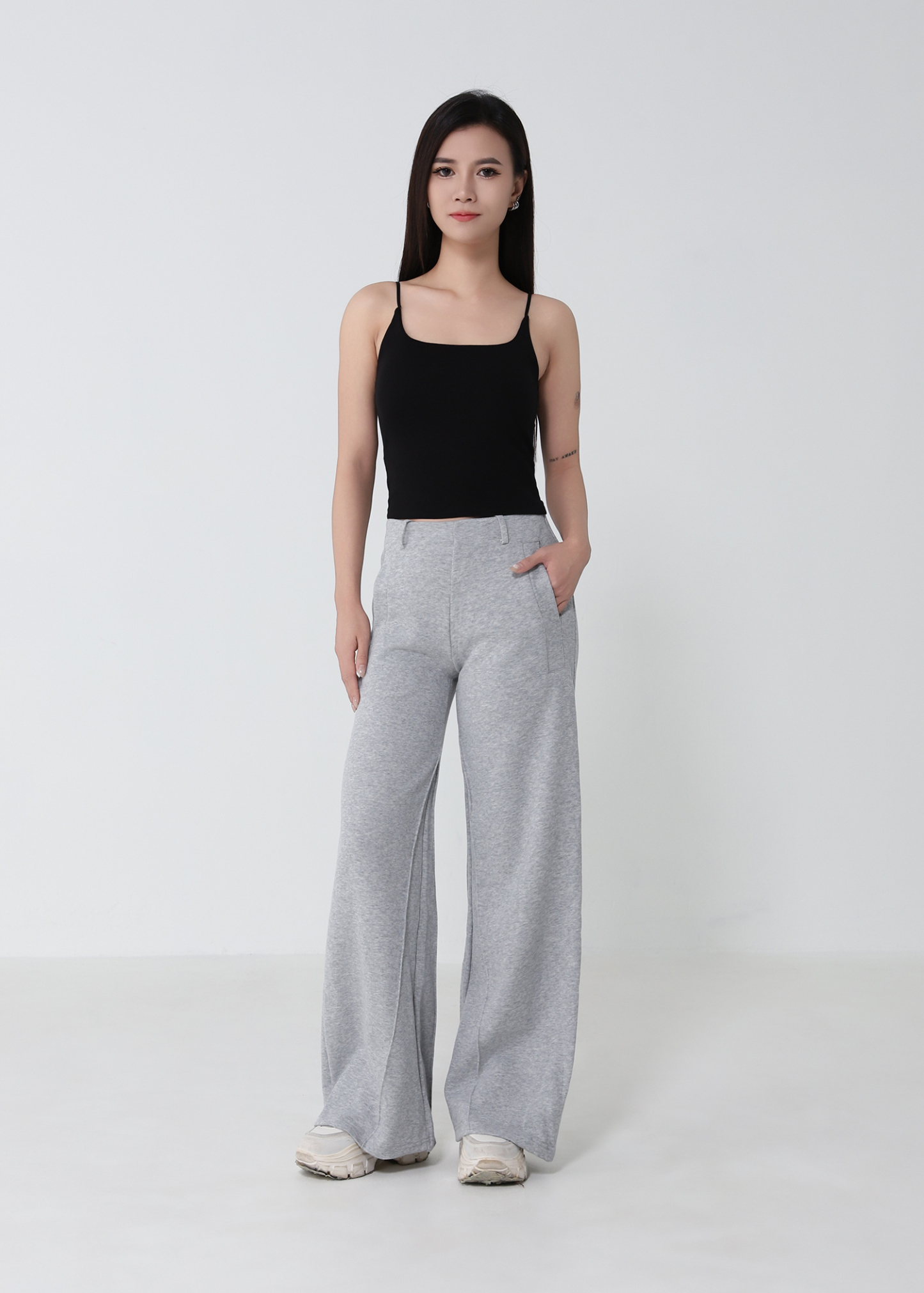 High-Waist Wide Leg Long Pants 53477