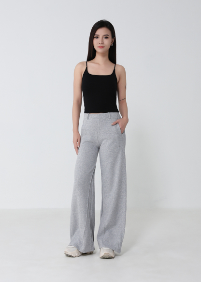 High-Waist Wide Leg Long Pants 53477