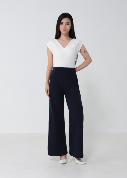 High-Waist Wide Leg Long Pants 53477