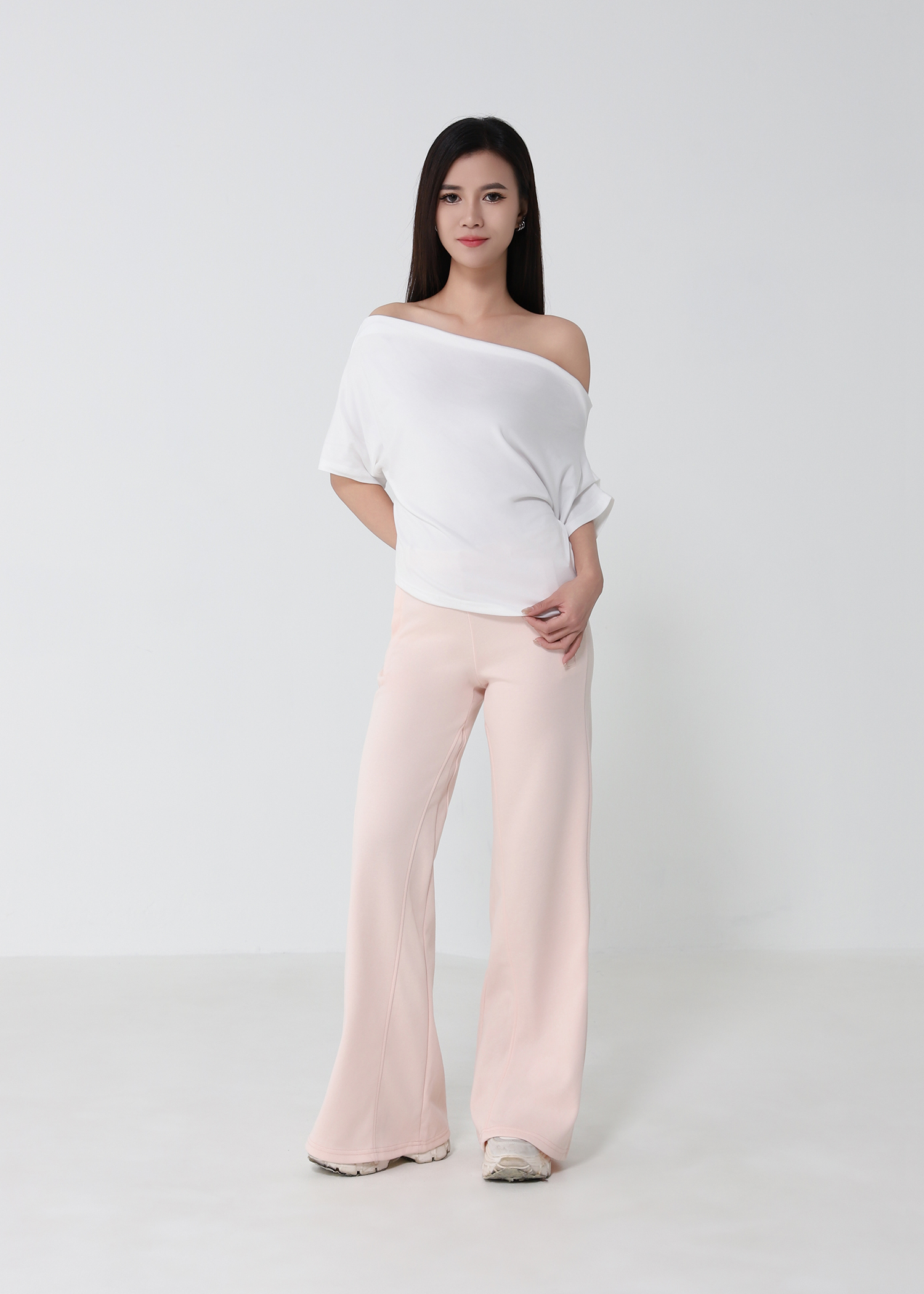 High Waist Flare Long Pants 53479