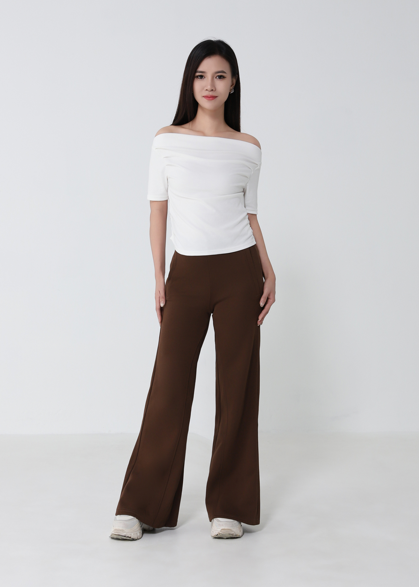 High Waist Flare Long Pants 53479