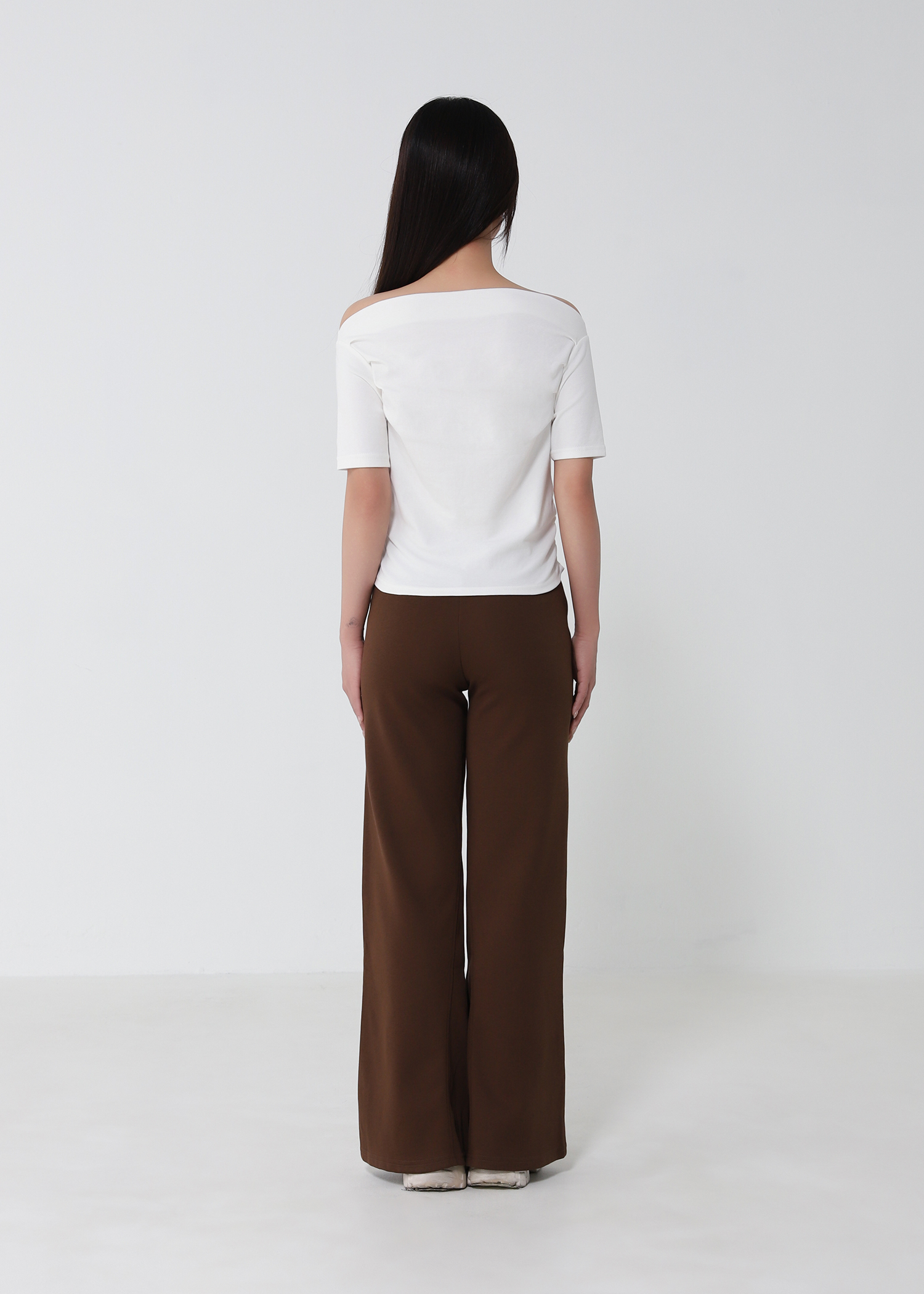 High Waist Flare Long Pants 53479