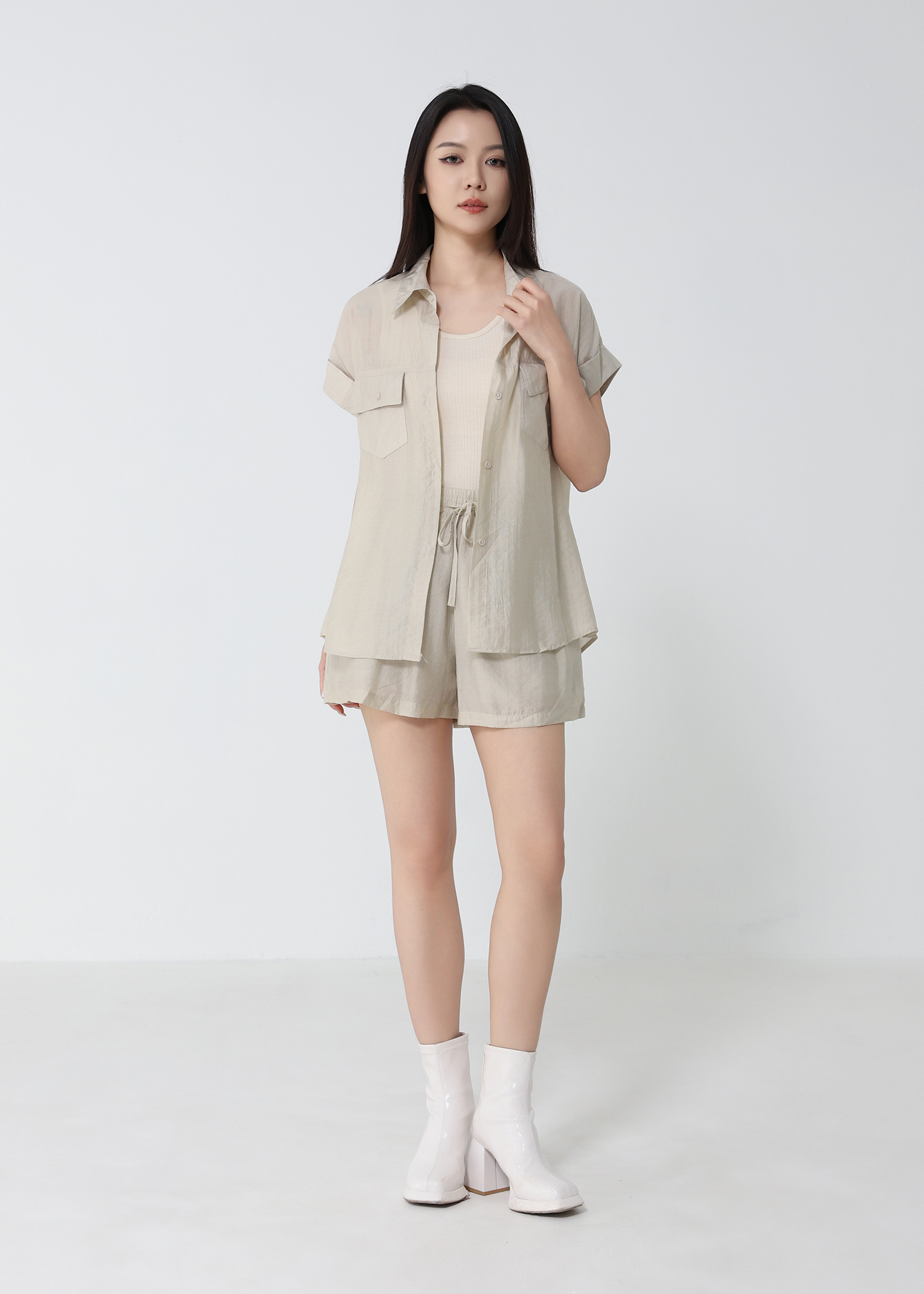 Casual Three Piece Shorts Set 53512