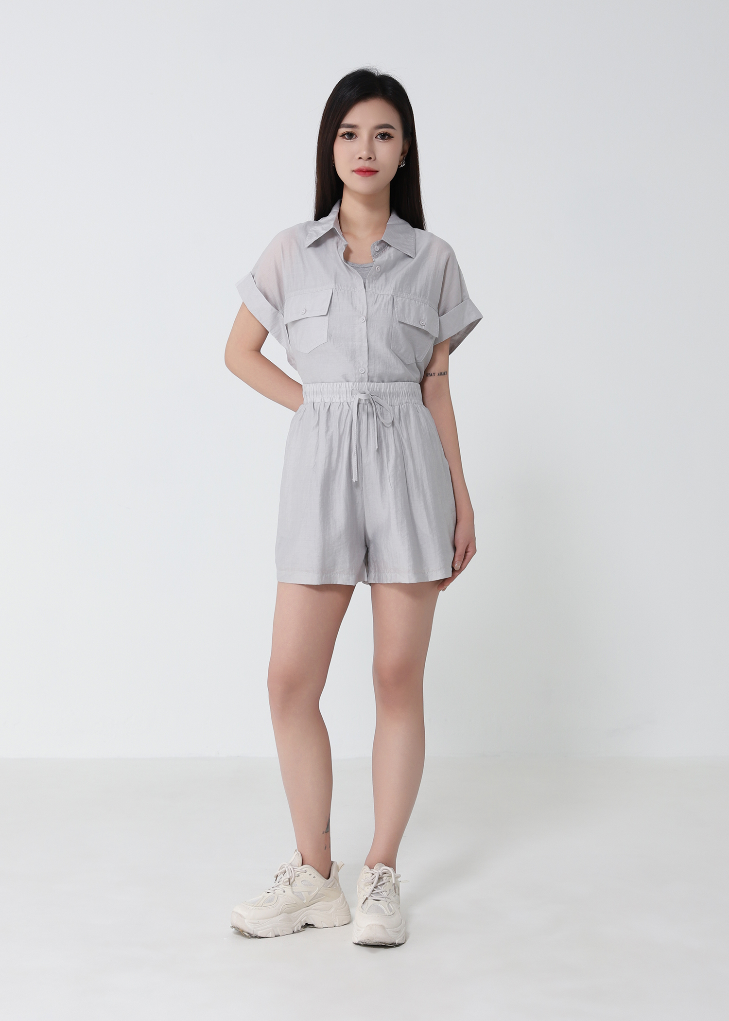Casual Three Piece Shorts Set 53512
