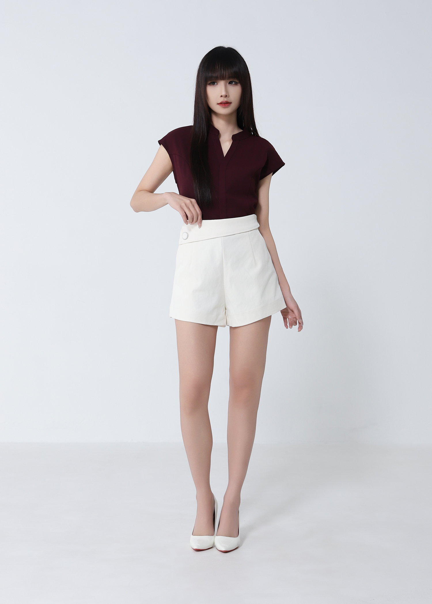 Formal Wear V Neck Top 53765