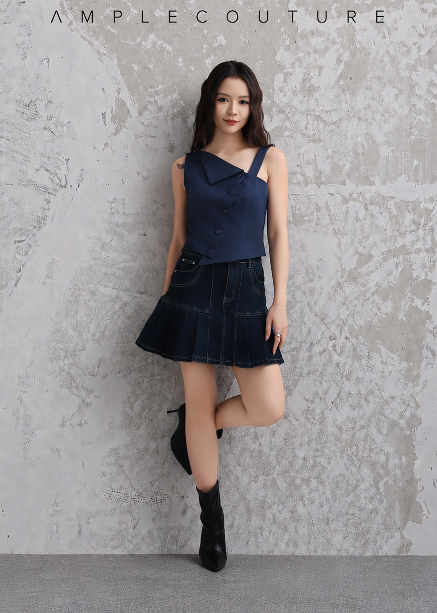 Asymmetrical One Shoulder Top AC940
