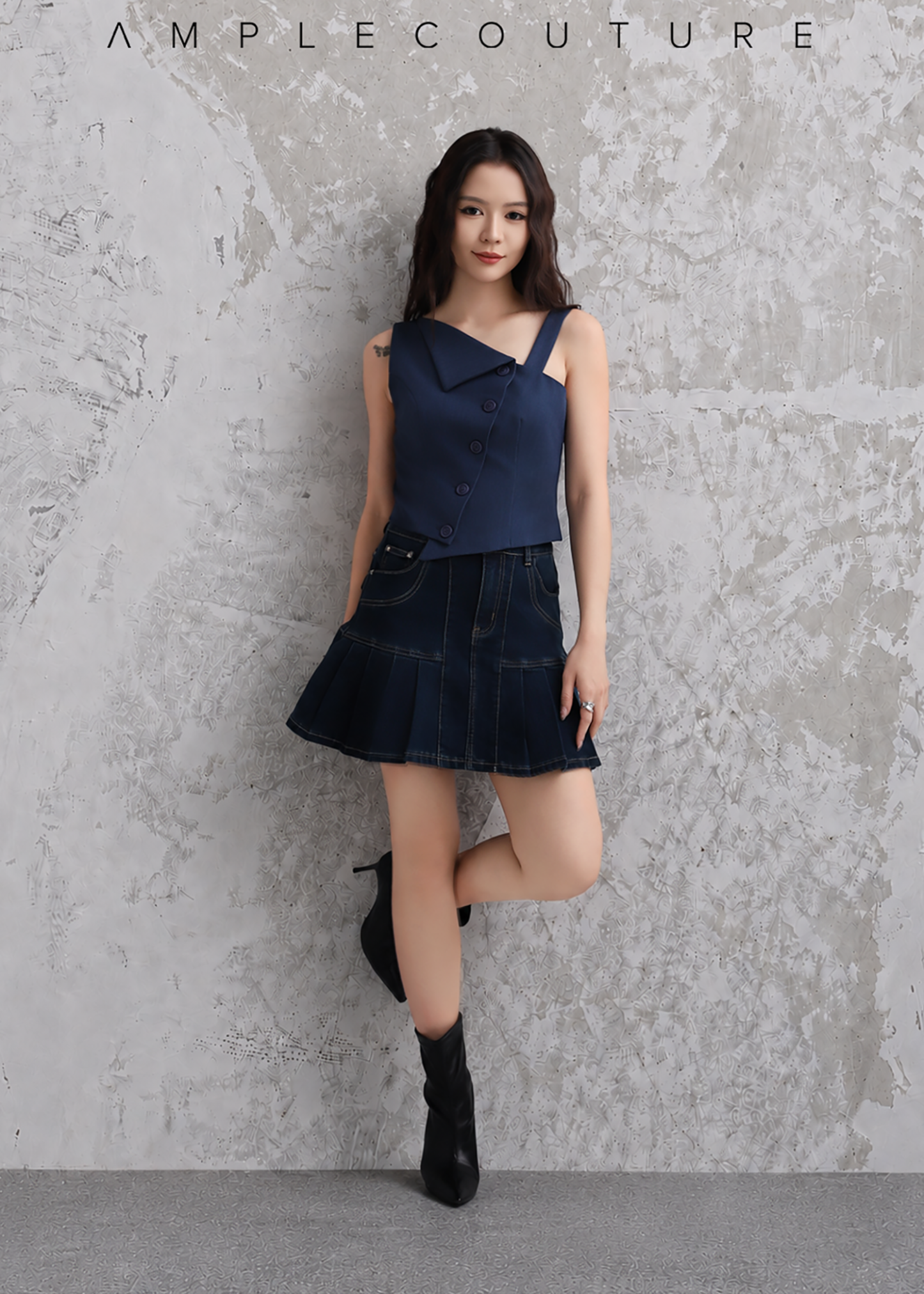Asymmetrical One Shoulder Top AC940