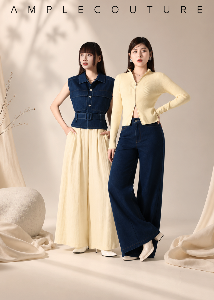 Denim With Belt Long Pants DJ155
