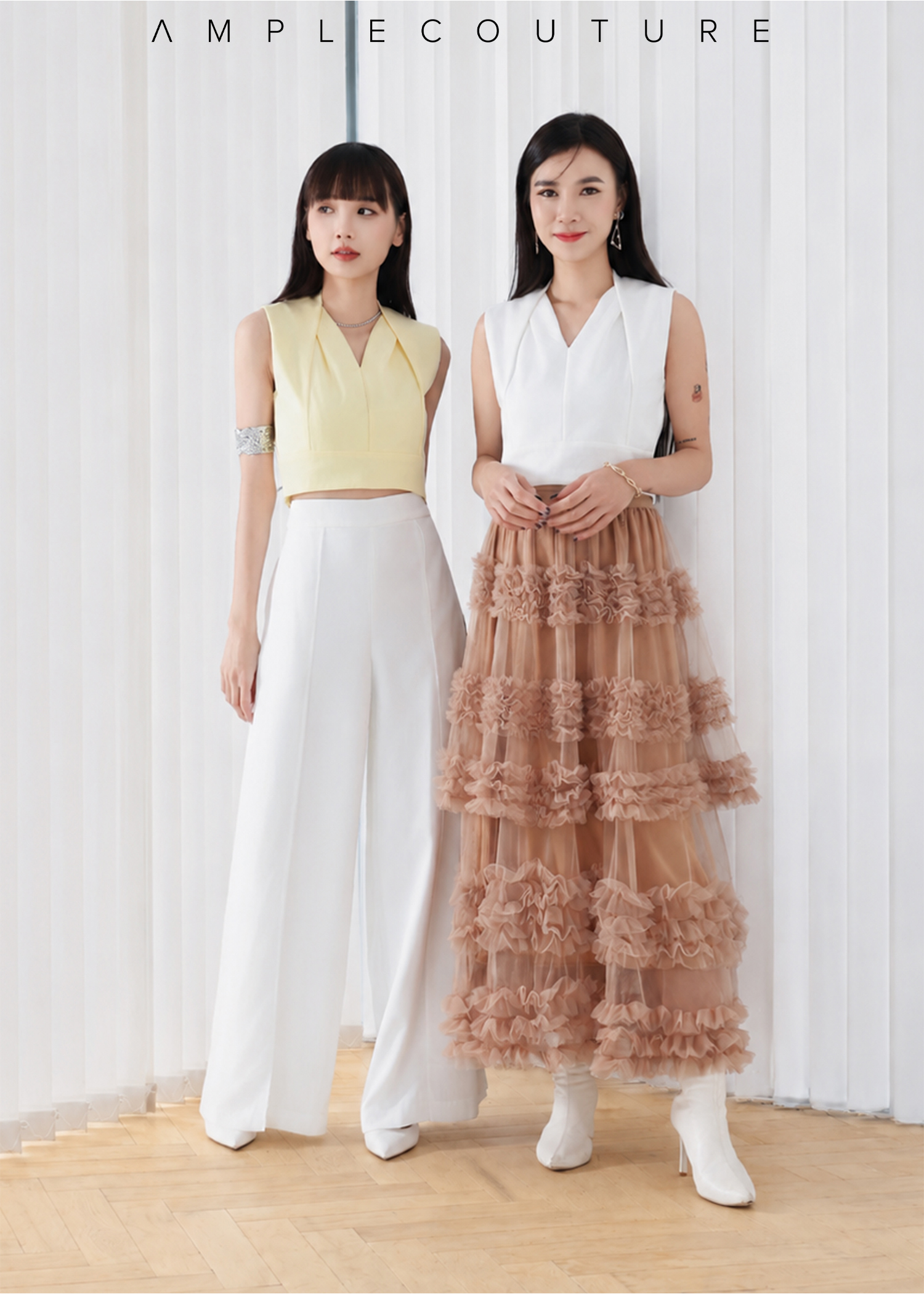 Sleeveless Faux-Layered Top DJ188