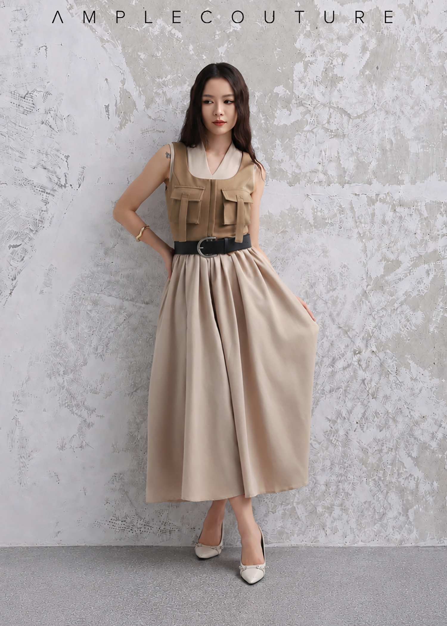 Elegant Wear With Belt Dress DJ150