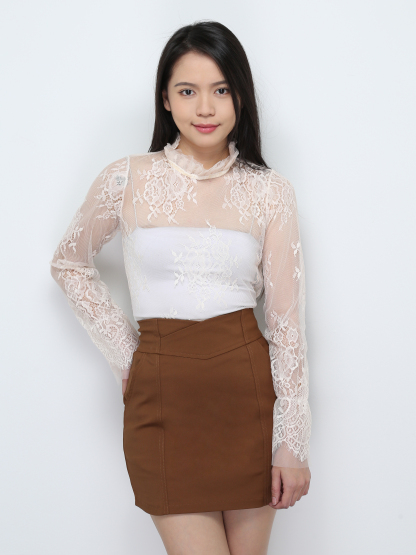 Back Zip Front Pocket Skirt Pant 29521