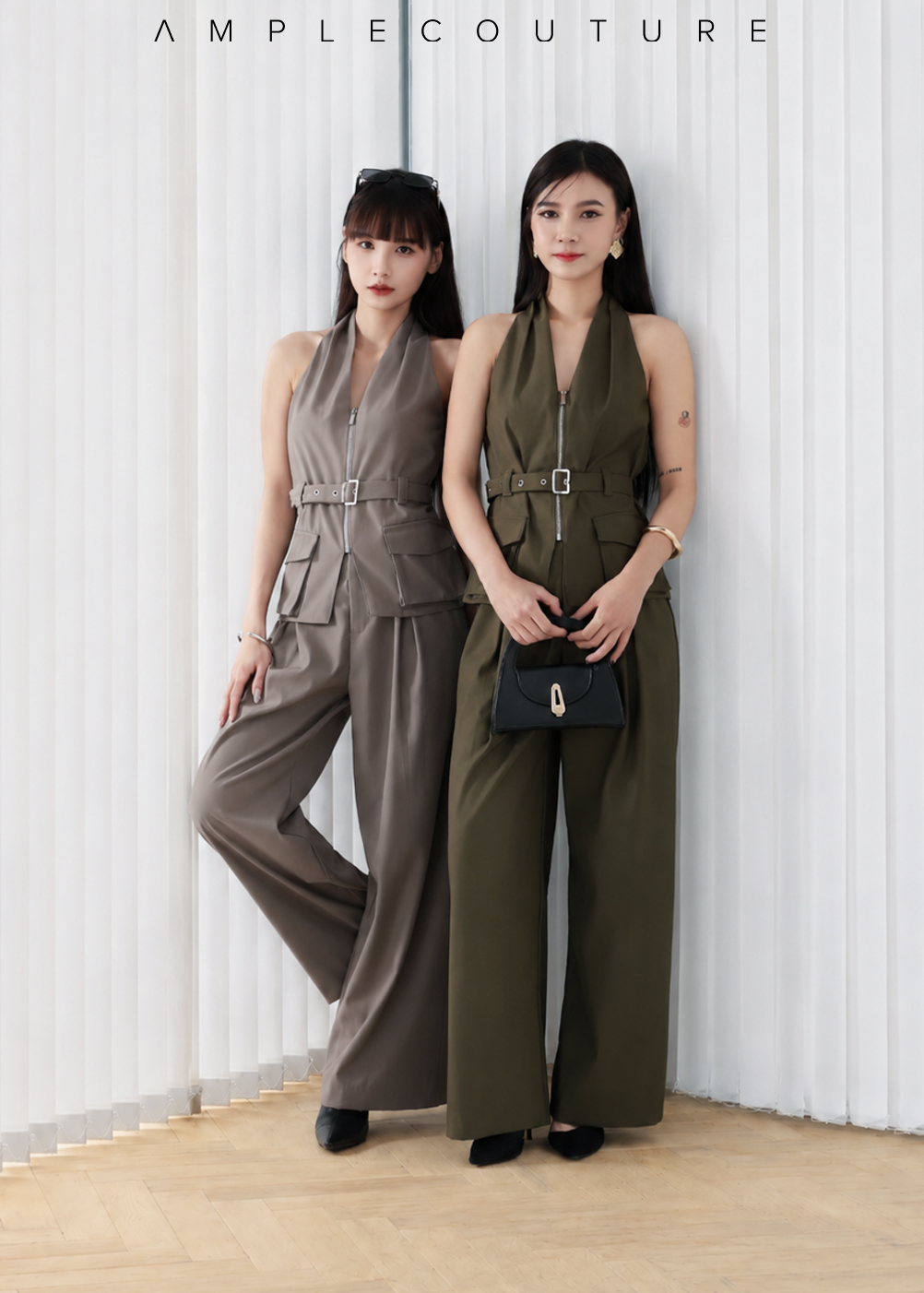 Sleeveless Slim Fit With Belt Top AC245