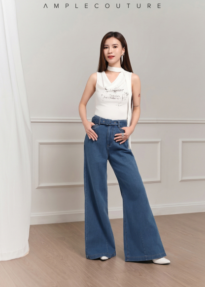 Denim With Belt Long Pants DJ155