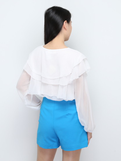 High Waist Side Pocket Short Pants 29460