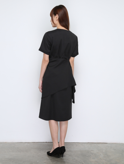 V Neck Layer Dress 9644