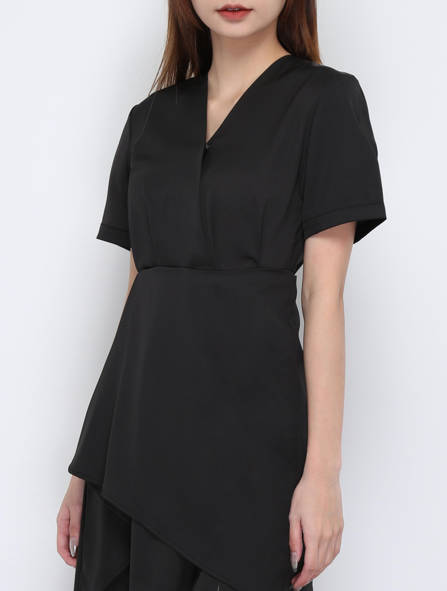 V Neck Layer Dress 9644