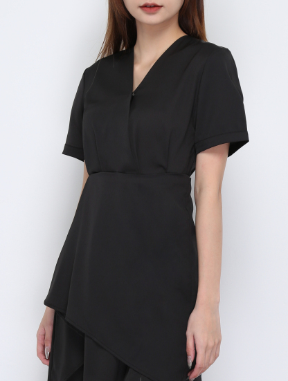 V Neck Layer Dress 9644