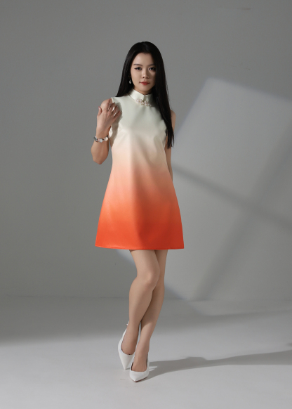 Gradient Colour Dress - Girl AC794