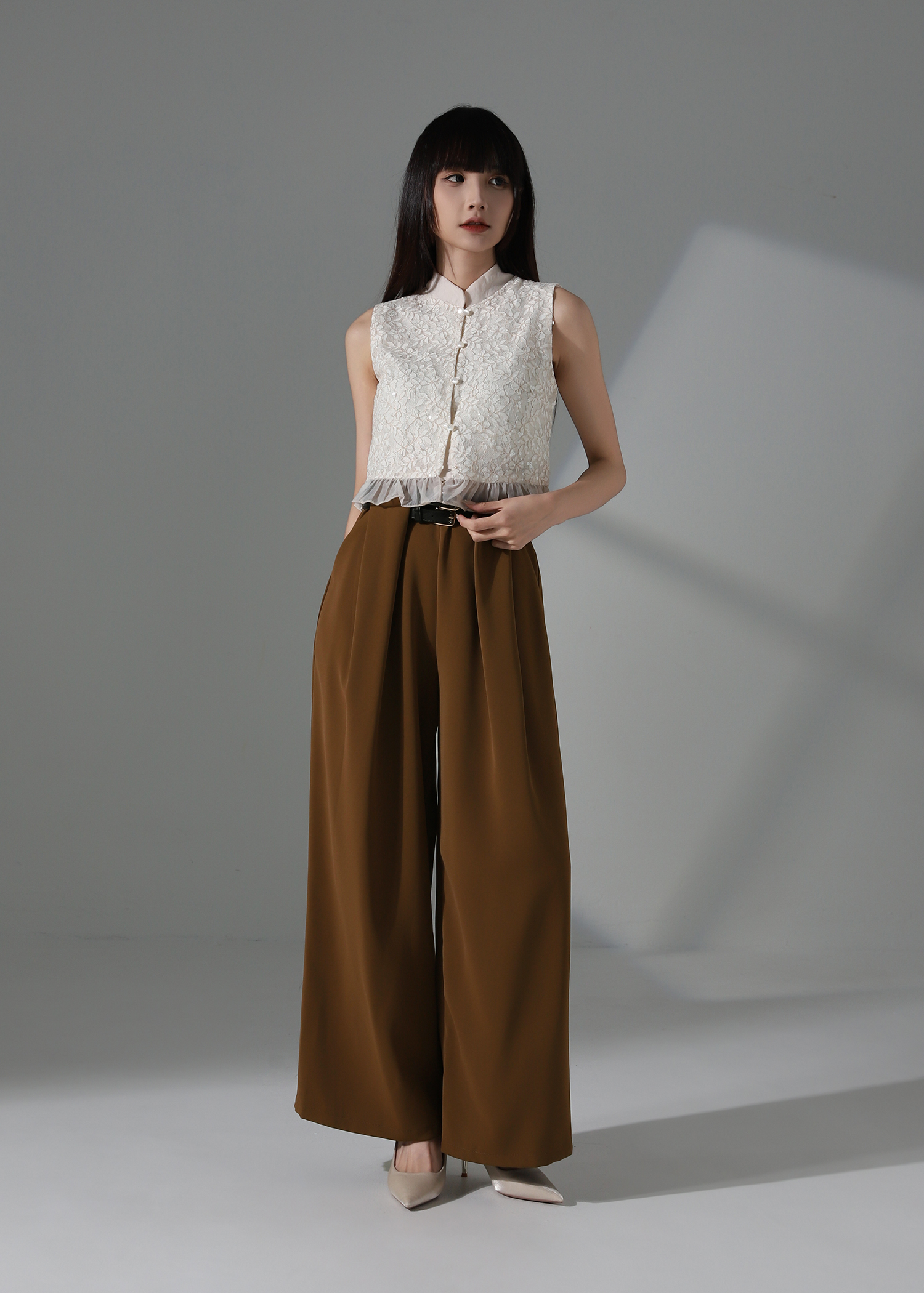 High Waist Wide Leg Long Pants AC916
