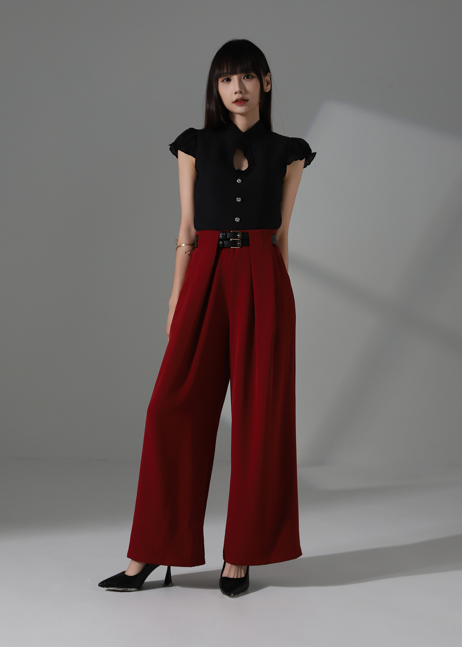 High Waist Wide Leg Long Pants AC916