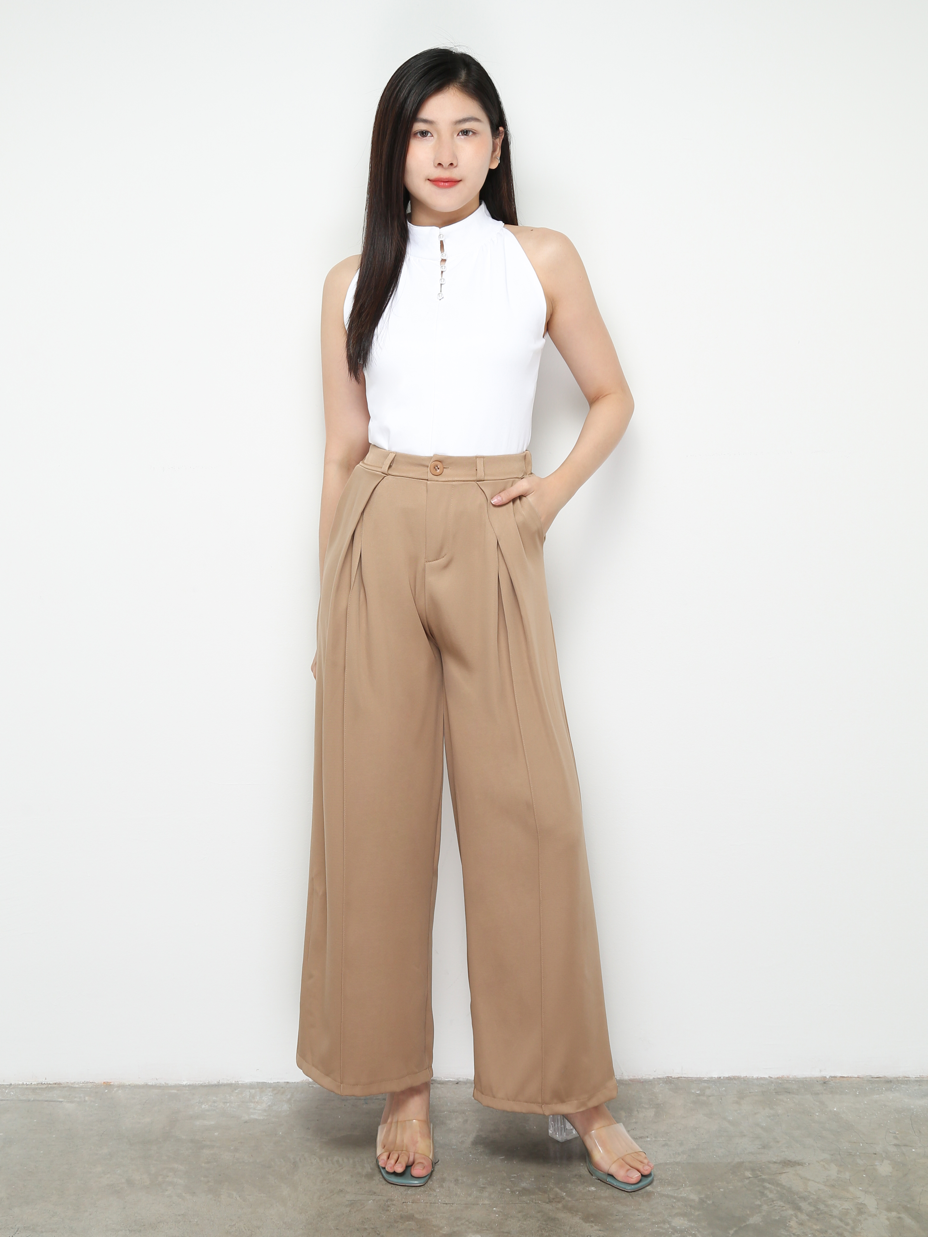 High Waist Wide Leg Long Pants 30504
