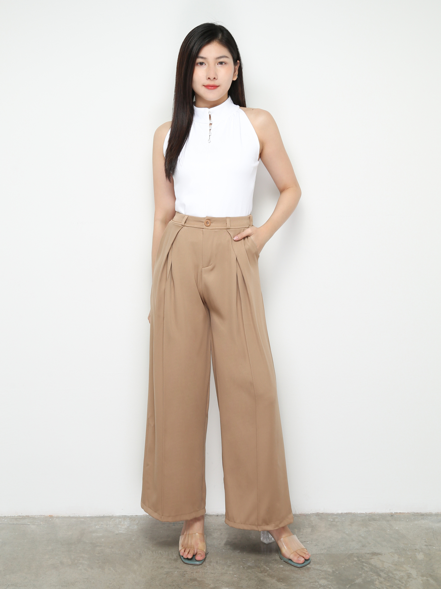 High Waist Wide Leg Long Pants 30504